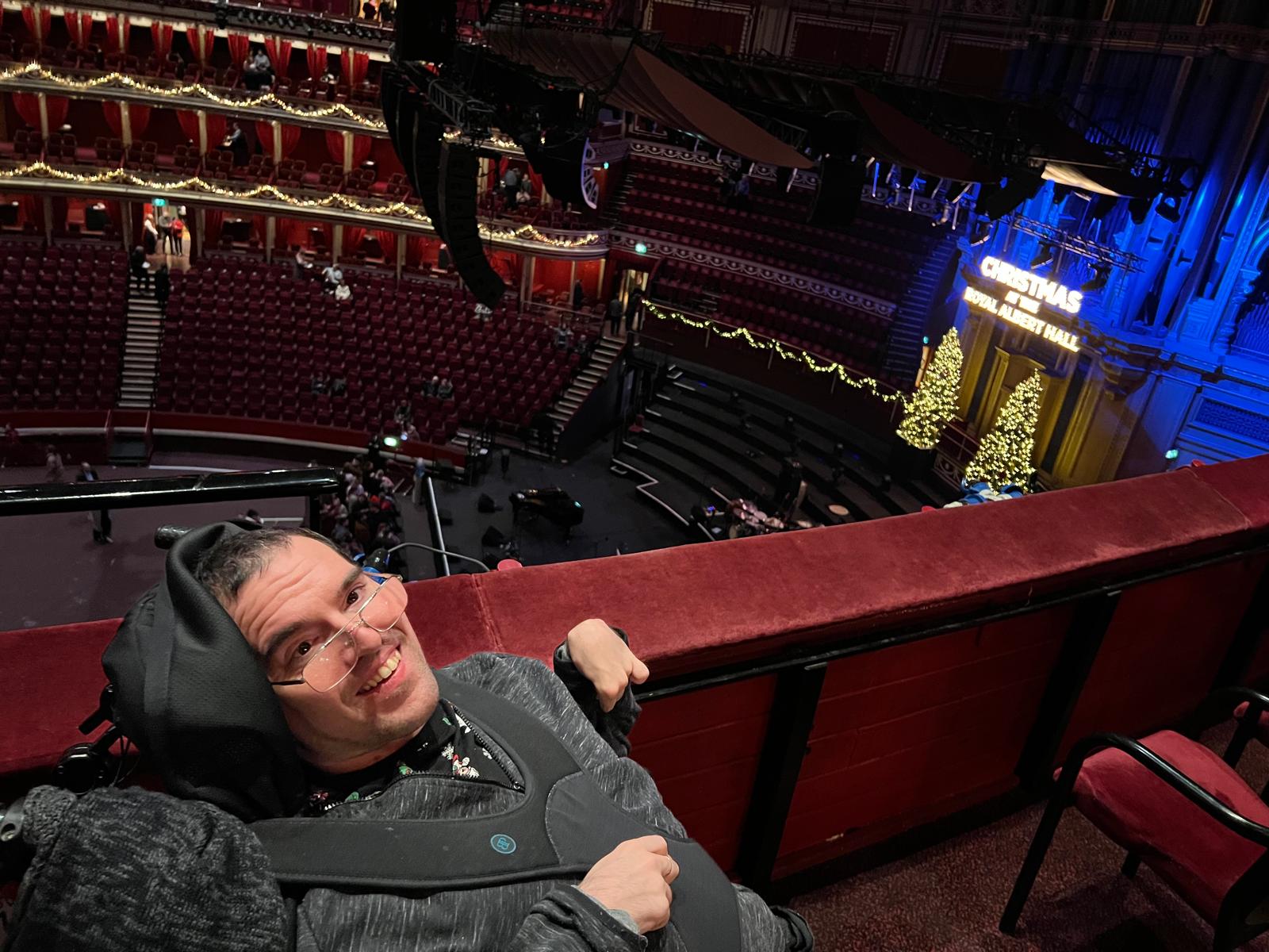 ABOVE: Dan at the Royal Albert Hall